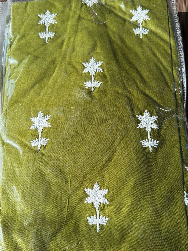 Stylish Olive Green Embroidered short  Kurta