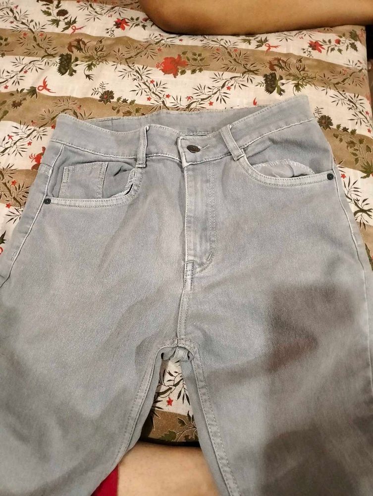 Stylish Grey Denim Jeans