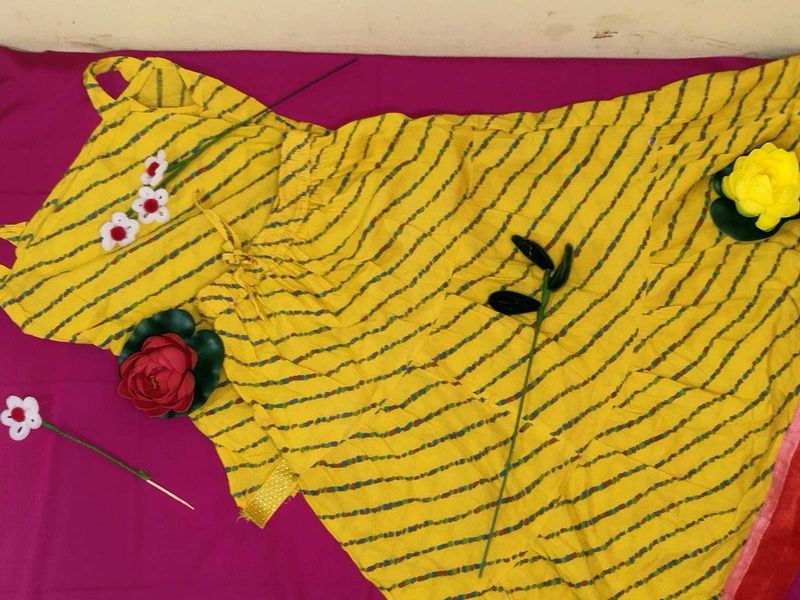 Vibrant Yellow Ethnic Gown
