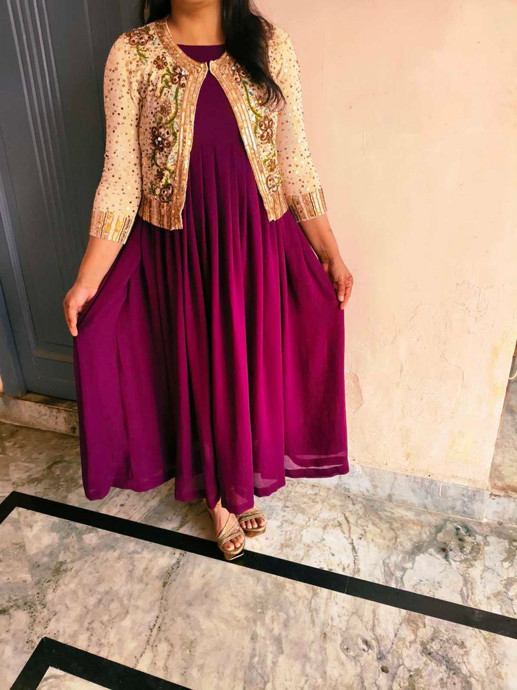 Very Beautiful Gown With Sequence Work Zara Coty
