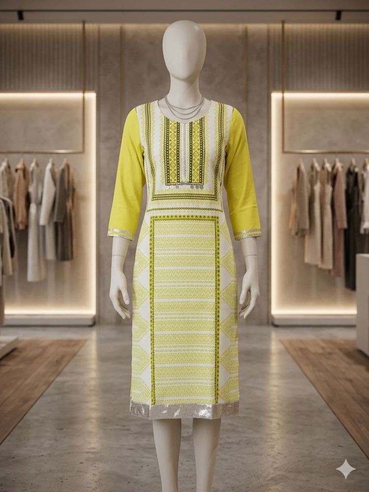 Lime Green W Kurta Size : 8