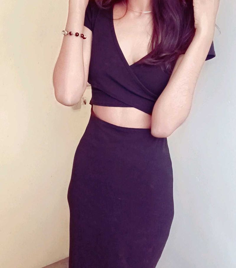 Elegant Black Wrap Dress