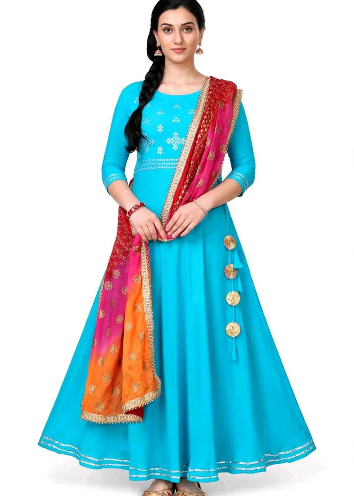 beautiful gown with dupptta