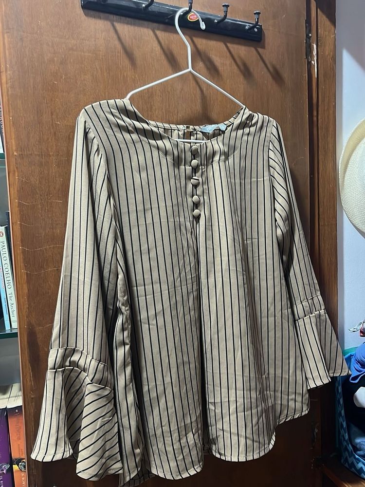Striped Bell Sleeve Top