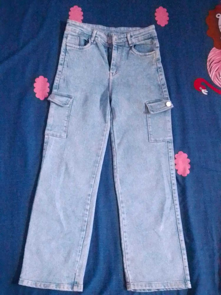 Light blue Cargo Jeans