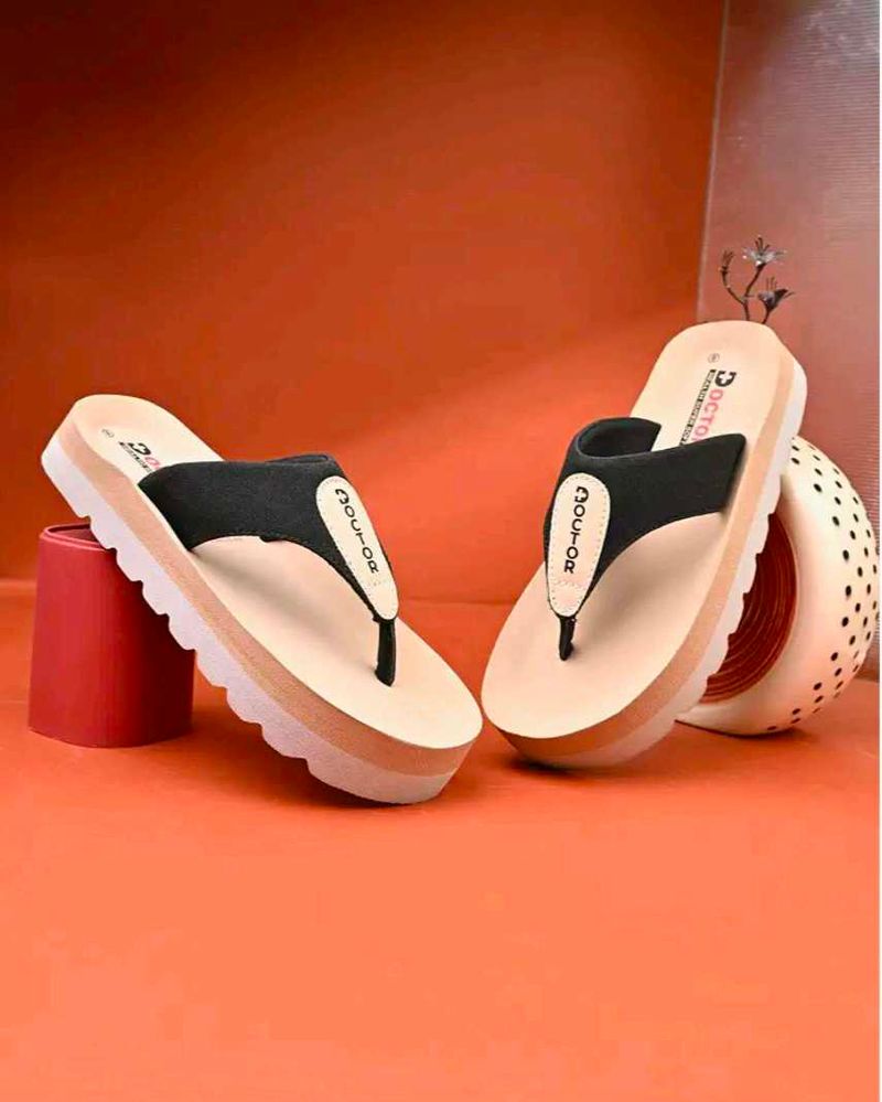 Comfortable Black Doctor Flip-Flops