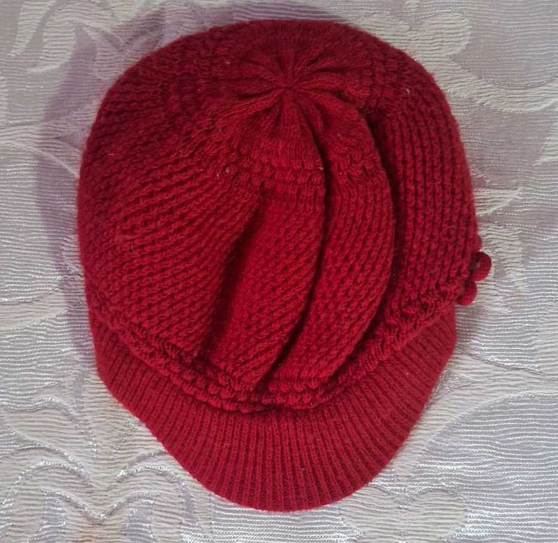 Chic Red Knit Beanie Hat