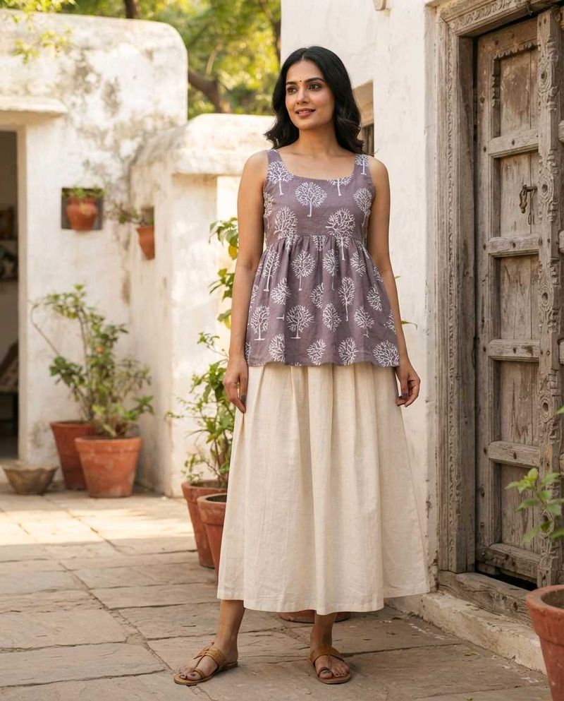 Stylish Ethnic Kurta Set top