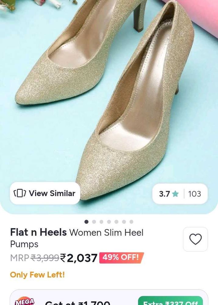 Sparkling Pointed Toe Heels