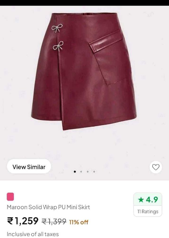 Maroon PU Leather Wrap Mini S