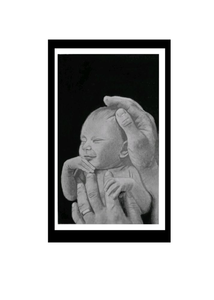 Baby Handmade Work With Frame Available