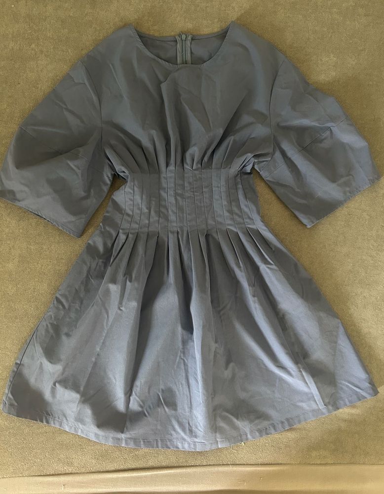 Chic Grey A-line Dress