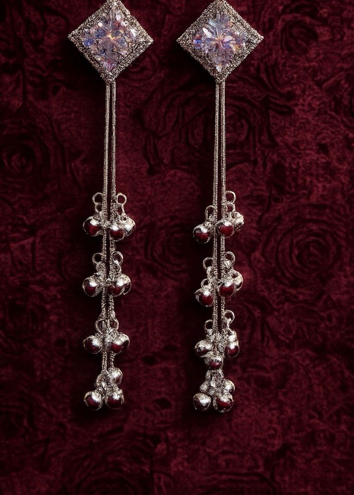 Elegant Silver Jhumka Earrings
