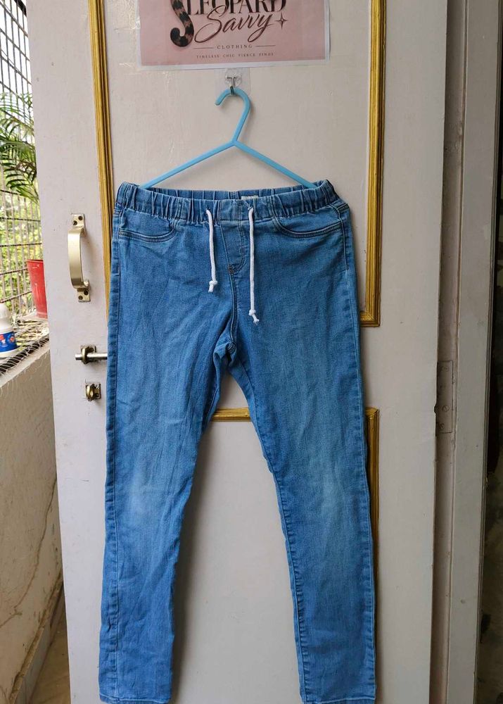 Blue Denim Jogger Jeans