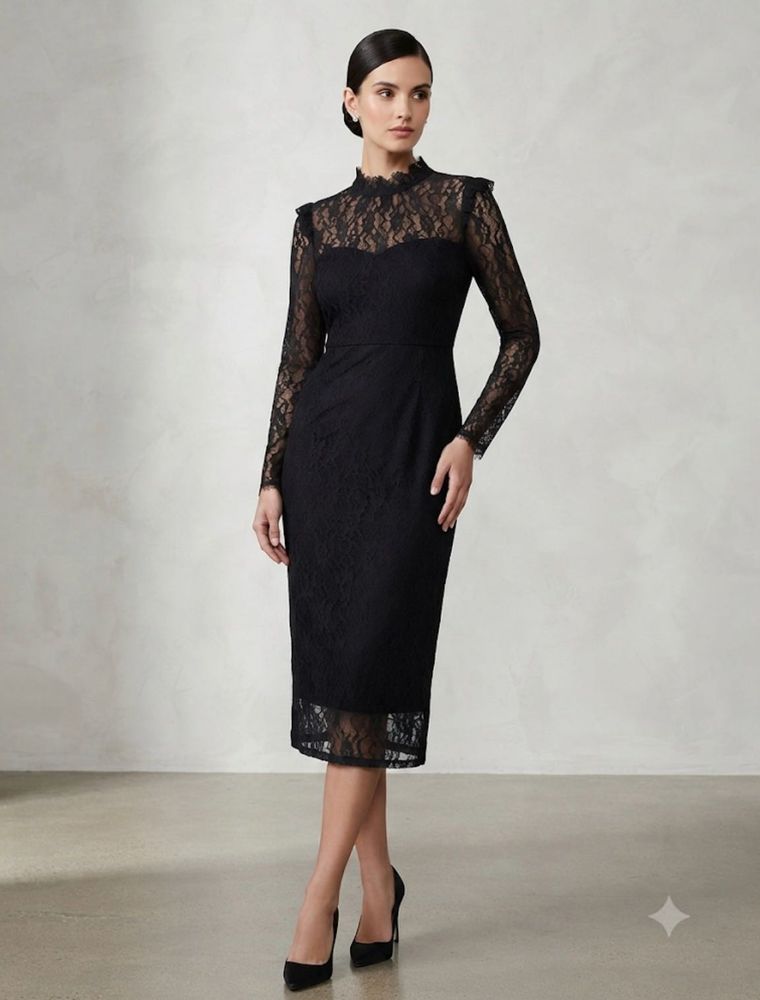 Elegant Black Lace Dress