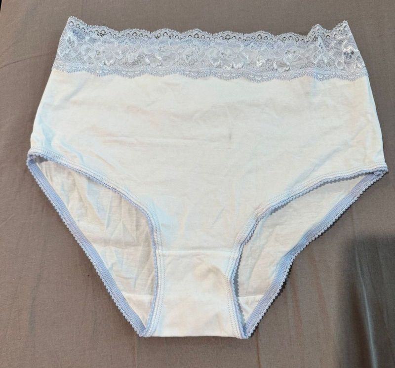 Lace Trimmed Cotton Briefs (Pack of 2)