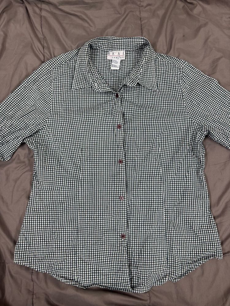 Classic Gingham Button-Up Shirt