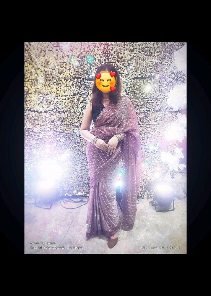 Elegant Saree(Stitched Blouse)💜✨💅