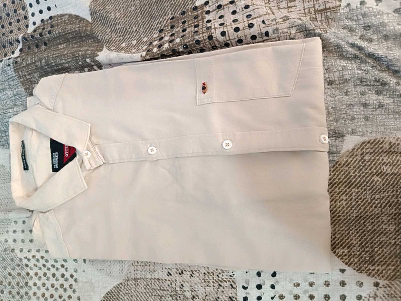 Men's Casual Beige Shirt