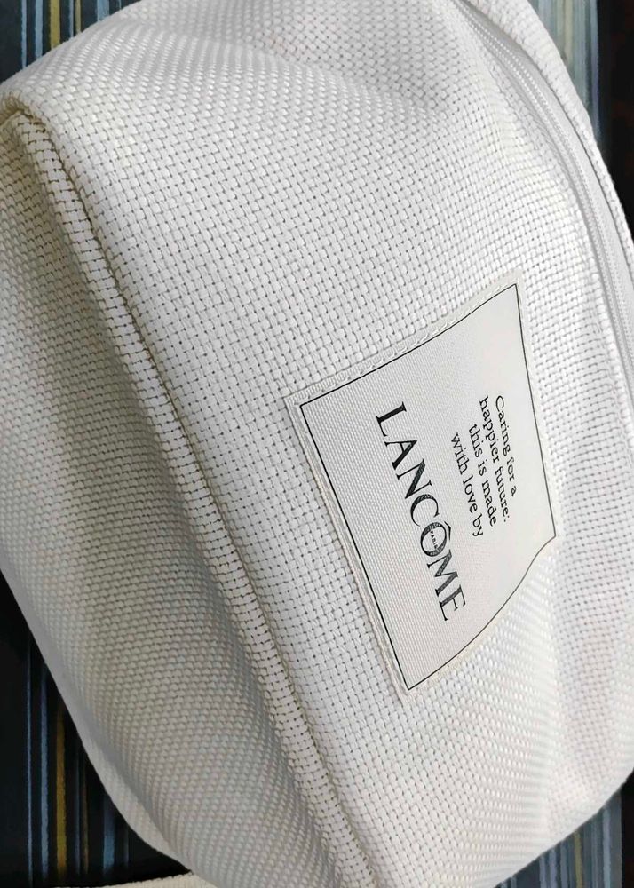 Lancome White Cosmetic Bag
