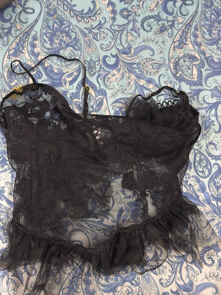 Black Lace Cami Top