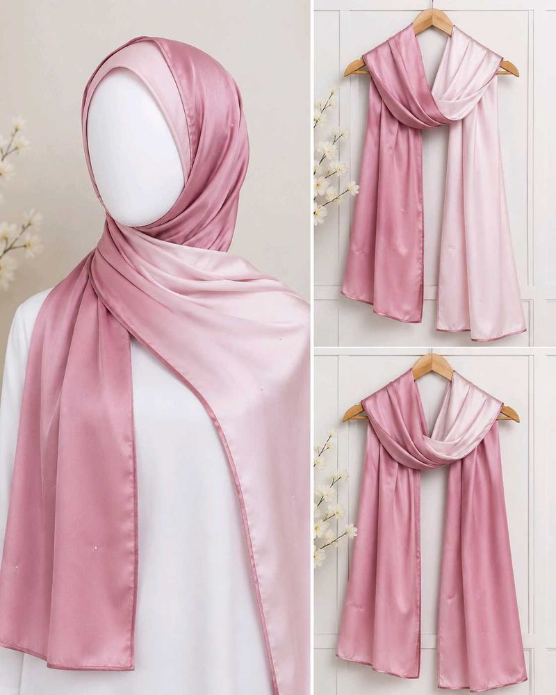 Satin Ombre Hijab Scarf