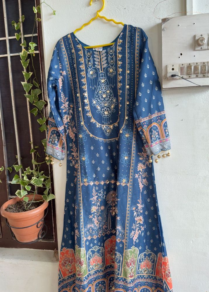 Beautiful Blue Ethnic Kurta set with duppata