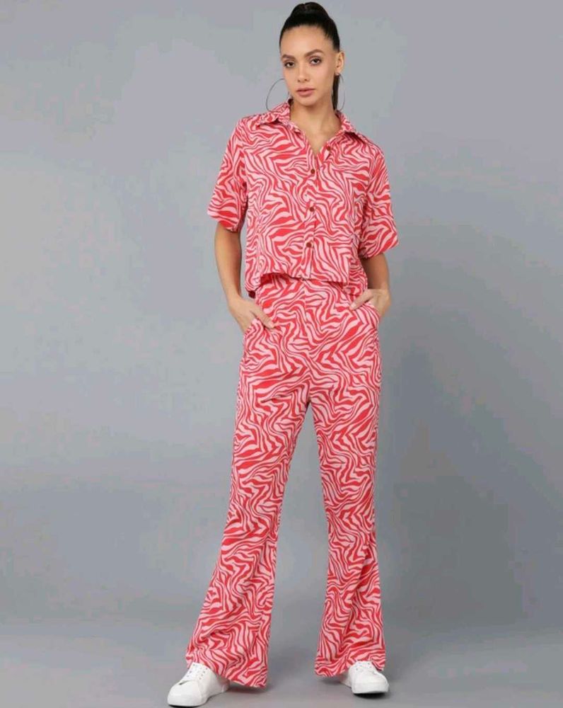 Red Zebra Print Co-ord Set