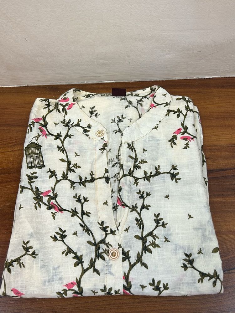 Bird Print Kurta