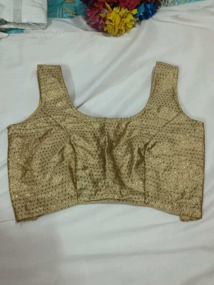 Elegant Gold Embroidered Blouse