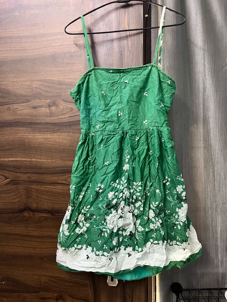 Green Floral Summer Dress