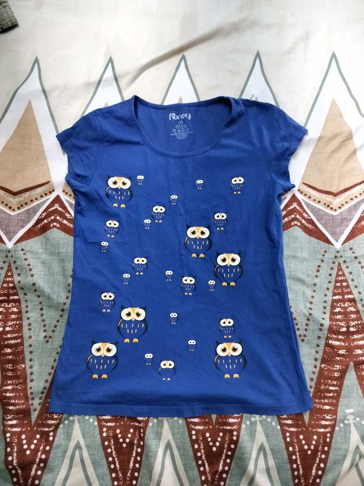 Cute Owl Print Tee