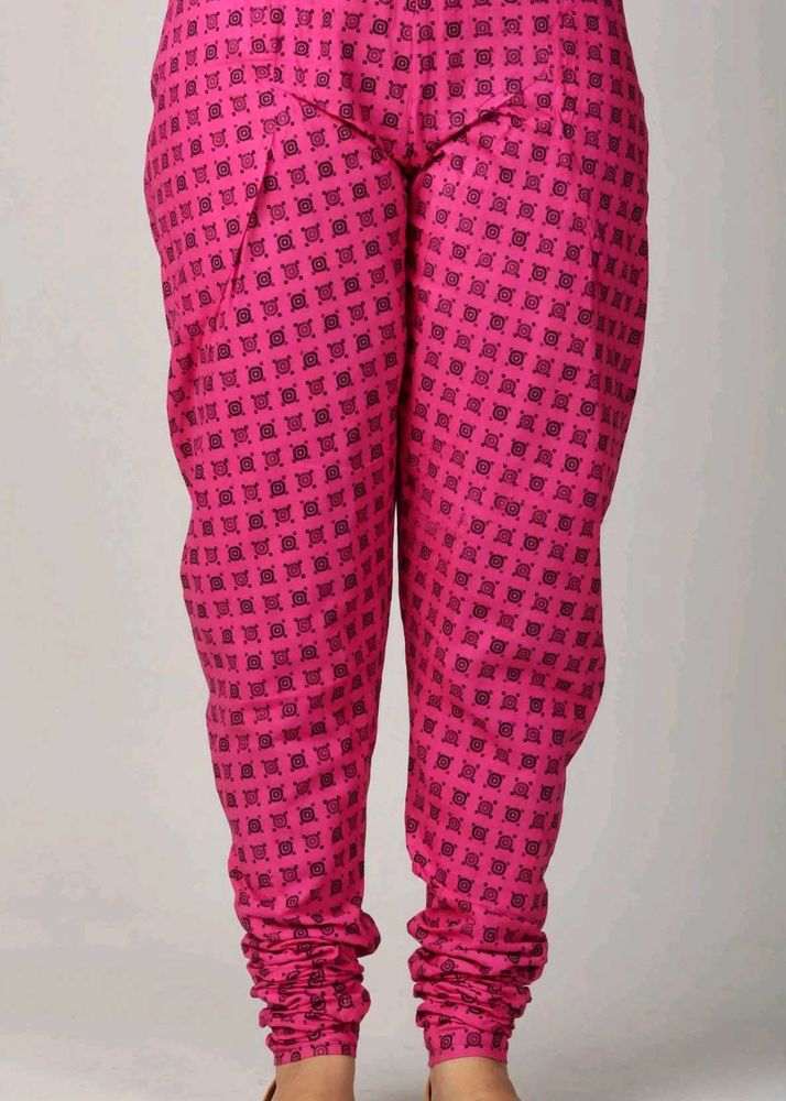 Vibrant Pink Printed Salwar Pants