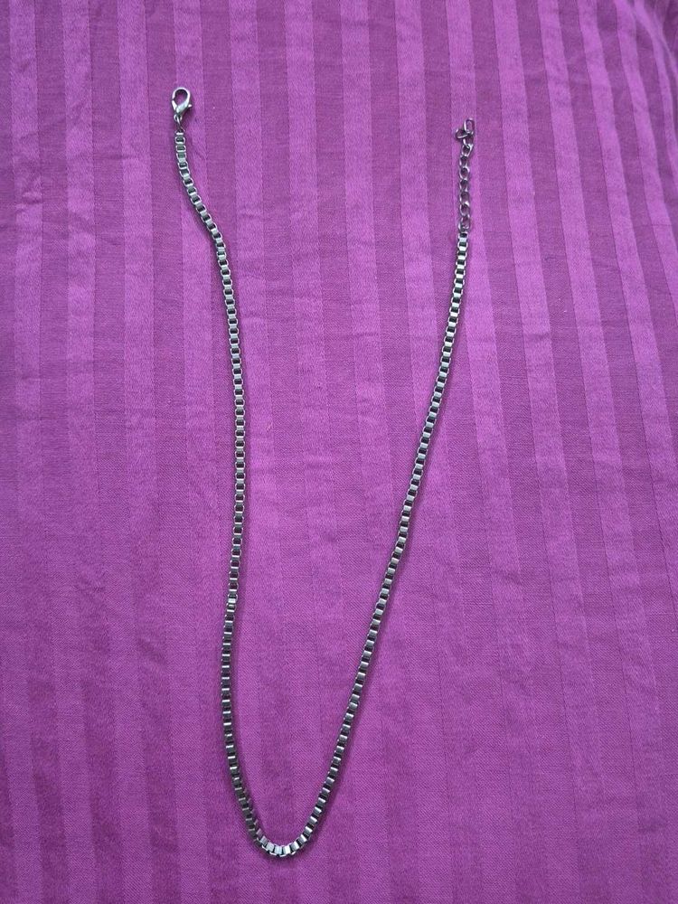 Silver Box Chain Necklace