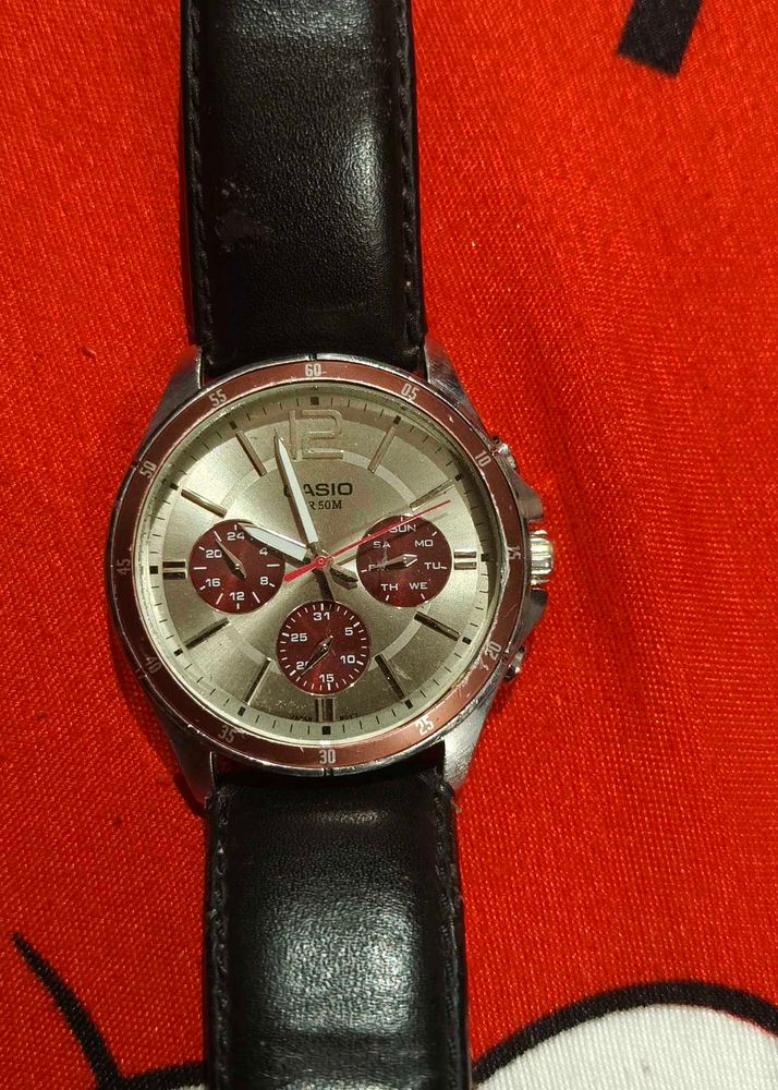 Casio Enticer chronograph metal watch