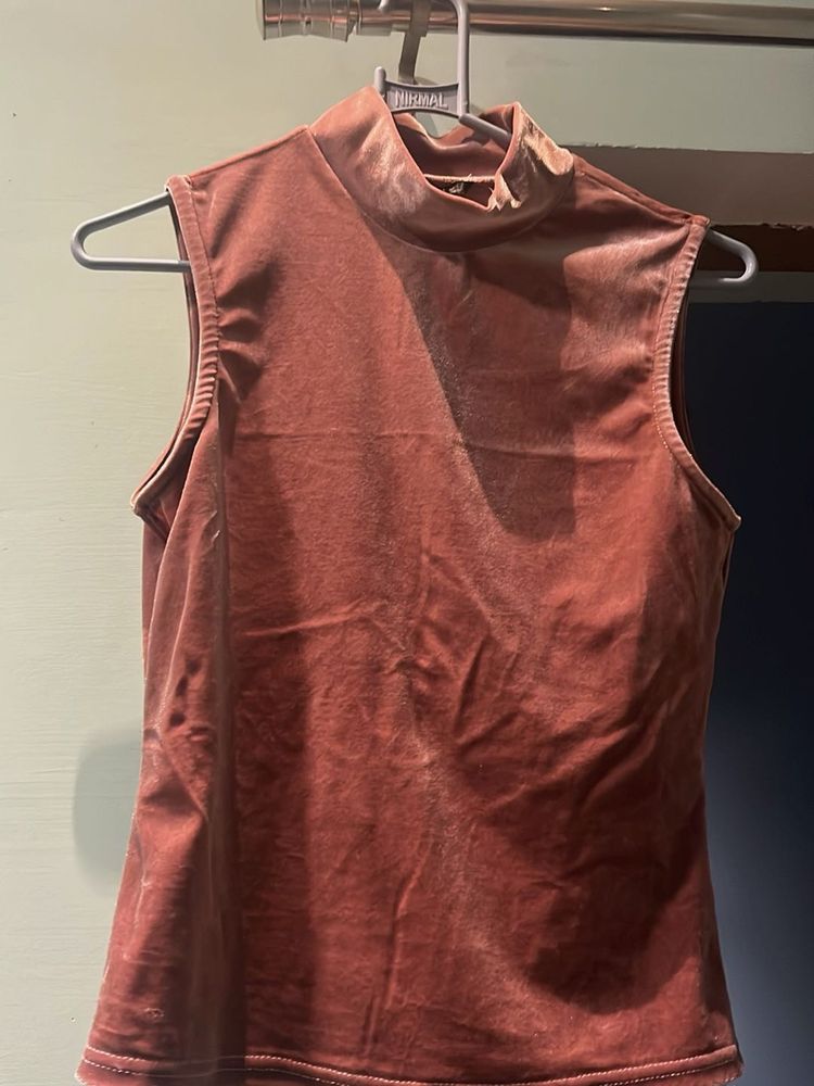 Elegant Velvet Sleeveless Top