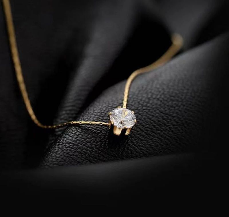 Delicate Solitaire Necklace