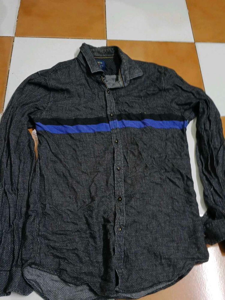 TURTLE Men's Casual Striped Long Sleeve Shirt