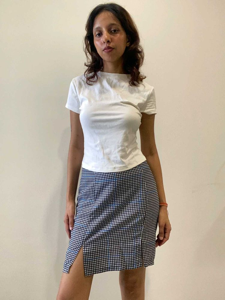 Chic Gingham Mini Skirt