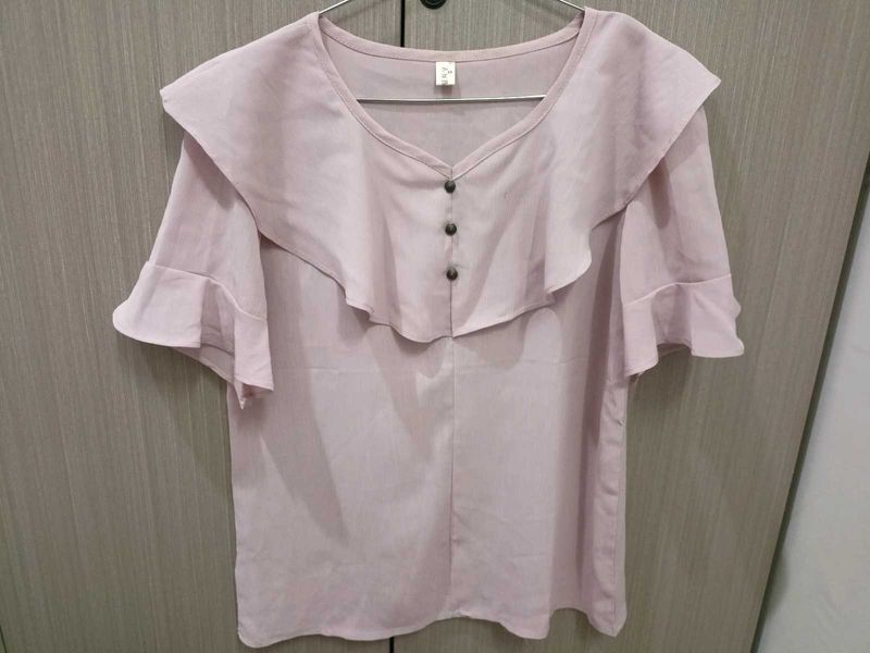 Chic Ruffled V-Neck Top
