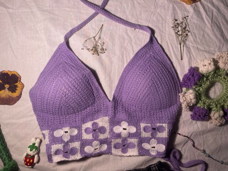 Crochet Halter Crop Top