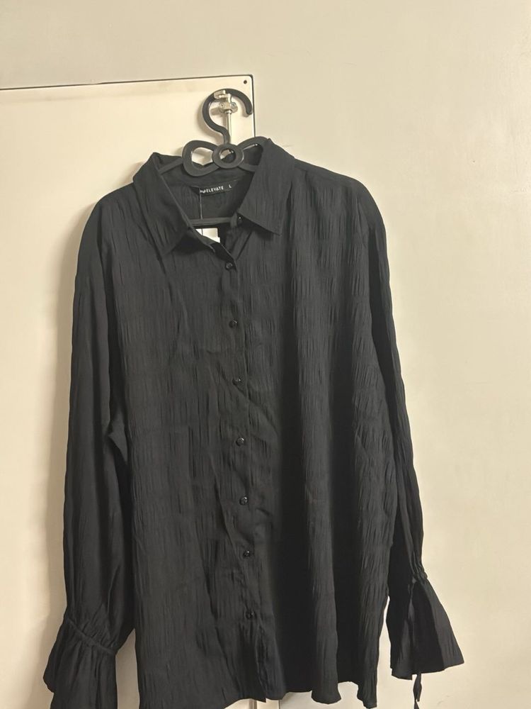 Elegant Black Textured Shirt