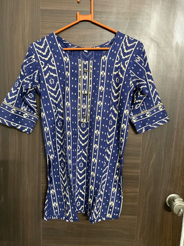 New Blue Printed Kurta ☀️💛💙🌀