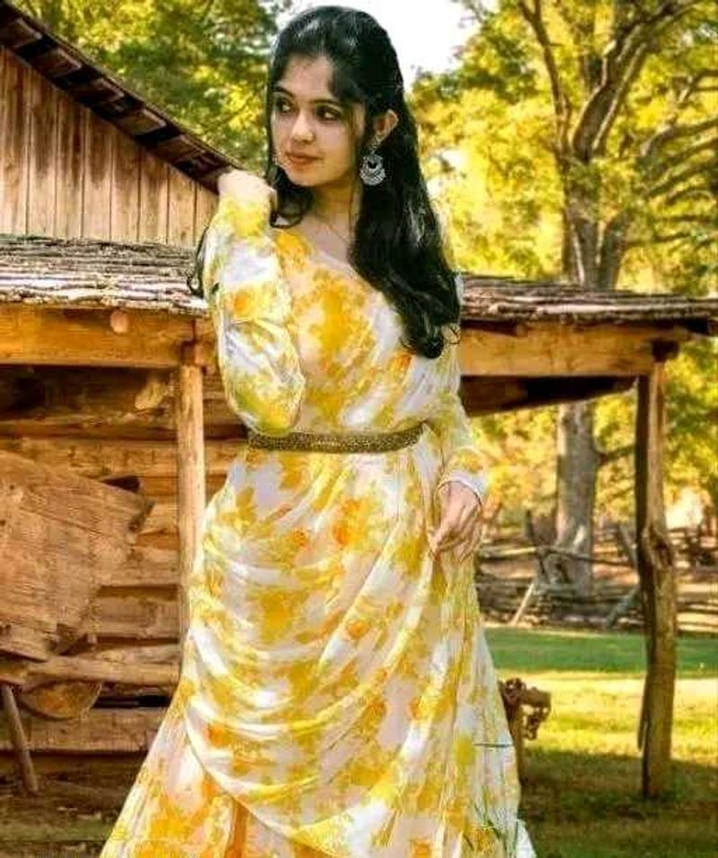 Elegant Yellow Floral Ethnic Gown