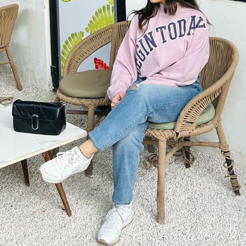 Cute Light Pink Sweatshirt