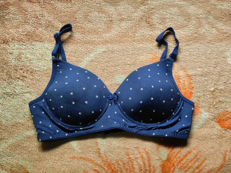 Polka Dot Padded Bra(Free Earings)