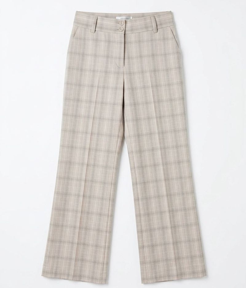 Chic Plaid Wide Leg Pants