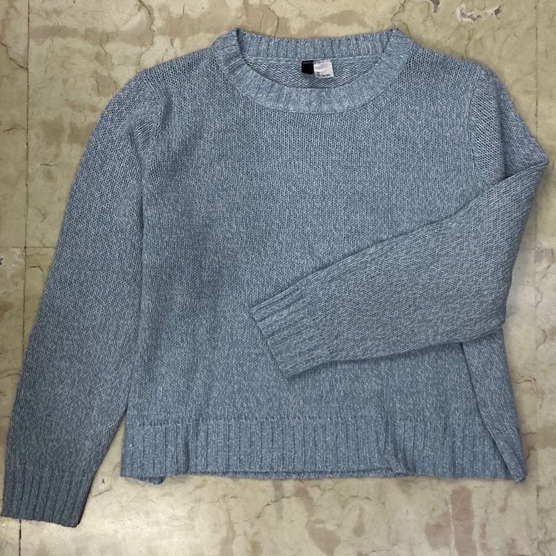H&amp;M Light Blue Knit Sweater