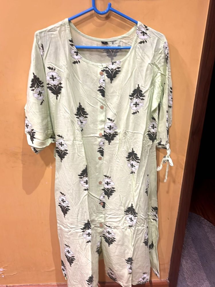 Light Green Printed Kurta