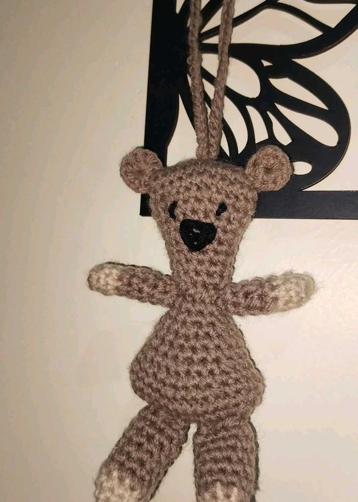 Handmade Crochet Teddy Bear Charm